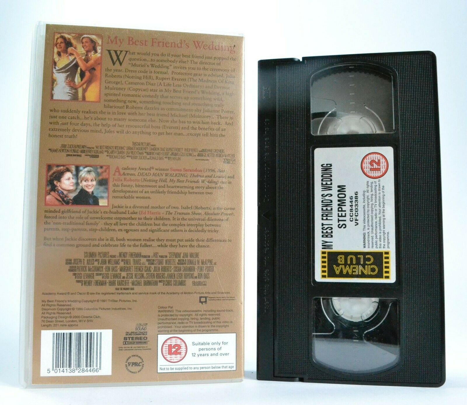 My Best Friend's Wedding (1997)/Stepmom (1998): 2 On 1 - Julia Roberts - Pal VHS-