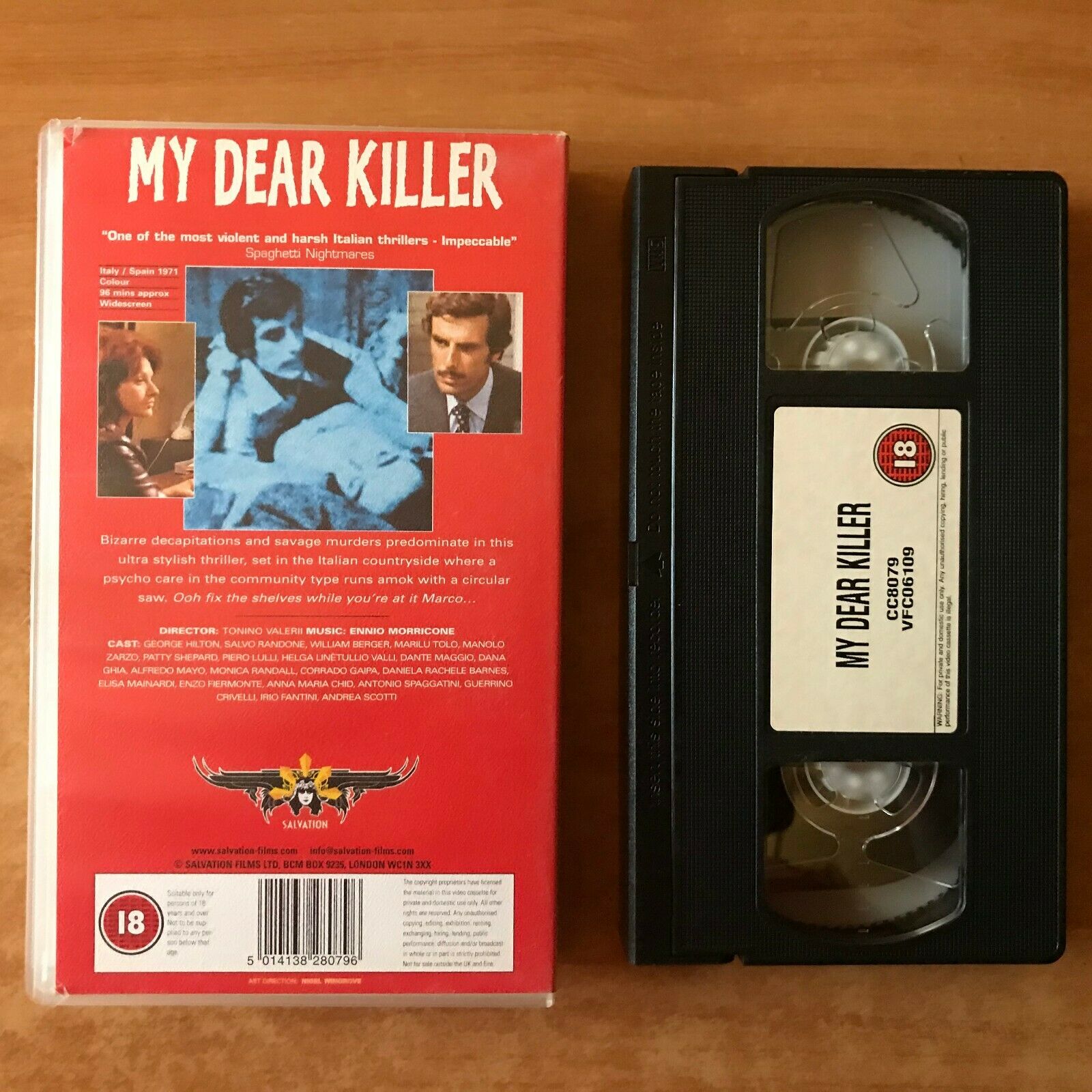 My Dear Killer (1972) Italy - Mystery Thriller - Giallo [Tonino Valerii] Pal VHS-