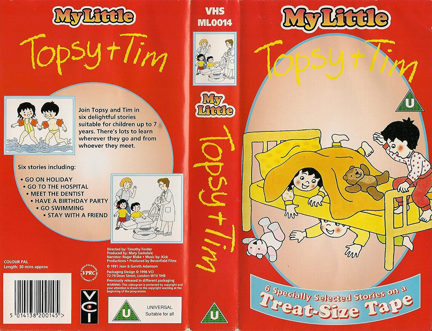 My Little Topsy And Tim: 6 Special Stories - Based On Popular Books - Children's - Pal VHS-