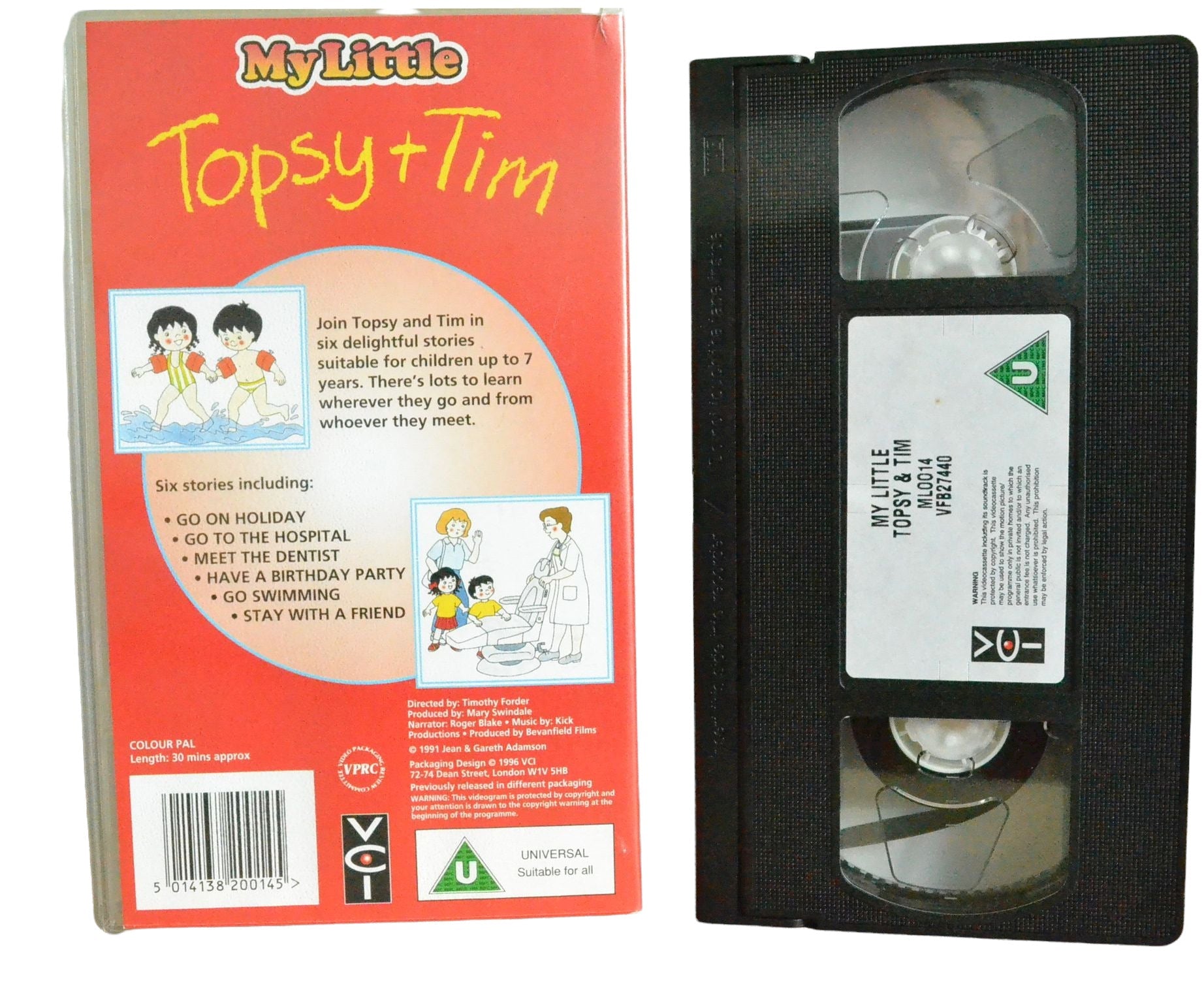 My Little Topsy & Tim - 6 Specially Selected Stories - VCI - Children's - Pal VHS-