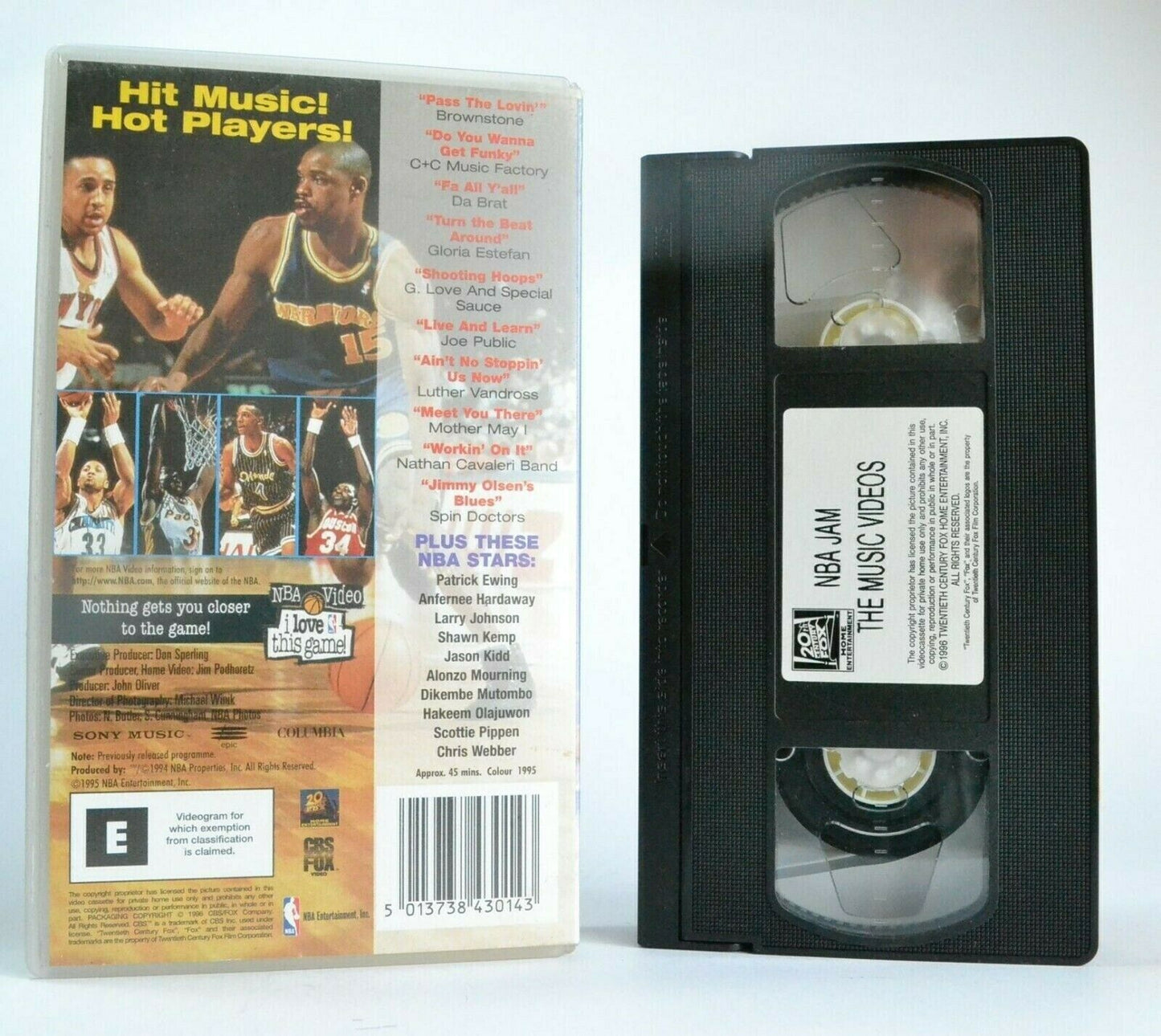 NBA Jam: Music Videos - Gloria Estefan - Spin Doctors - Patrick Ewing - Pal VHS-