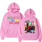 NKOTB Hoodie – Magic Summer Tour Sweatshirt for Him and Her, Retro Hip Hop Style-Pink-XXL-