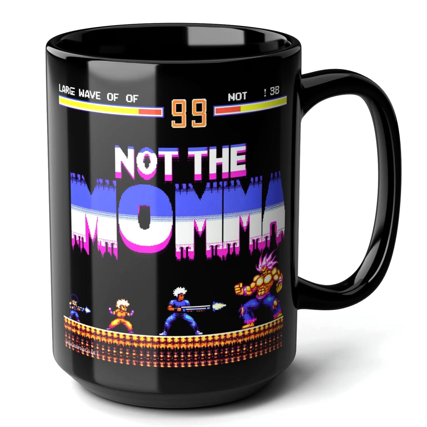 Not the Momma Black Mug (15oz) - gaming arcade-15oz-