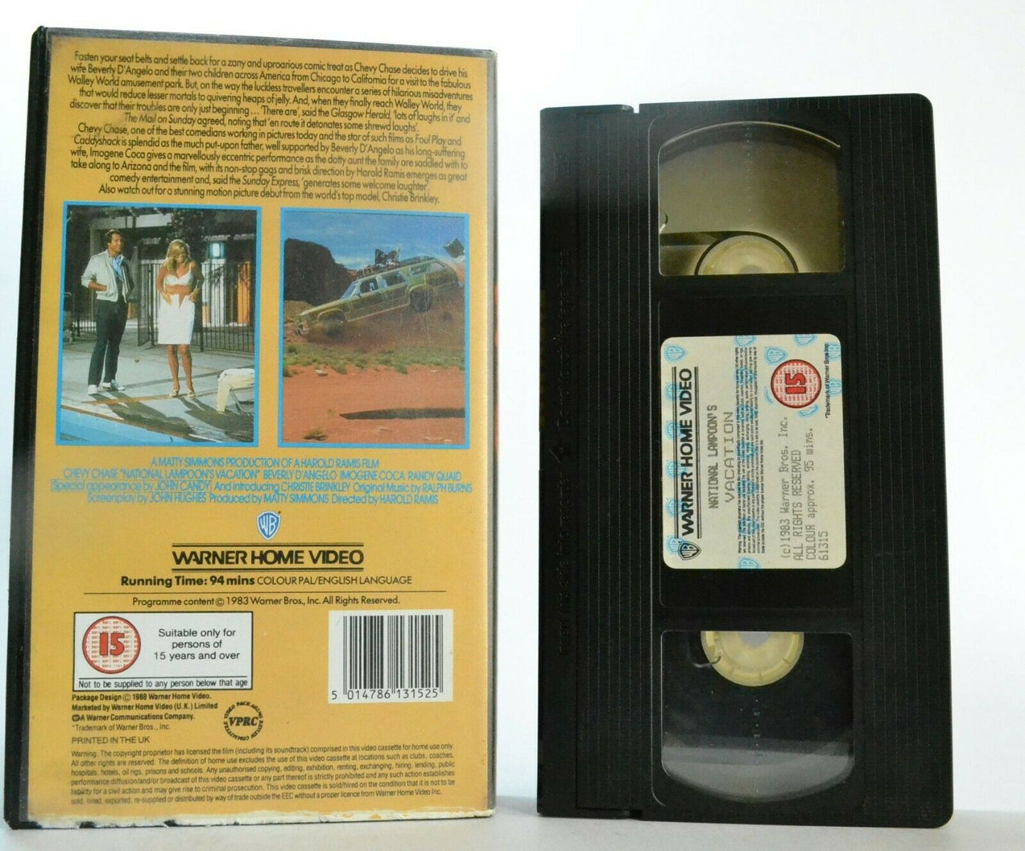 National Lampoon's Vacation: (1983) Warner Home - Comedy - Chevy Chase - Pal VHS-