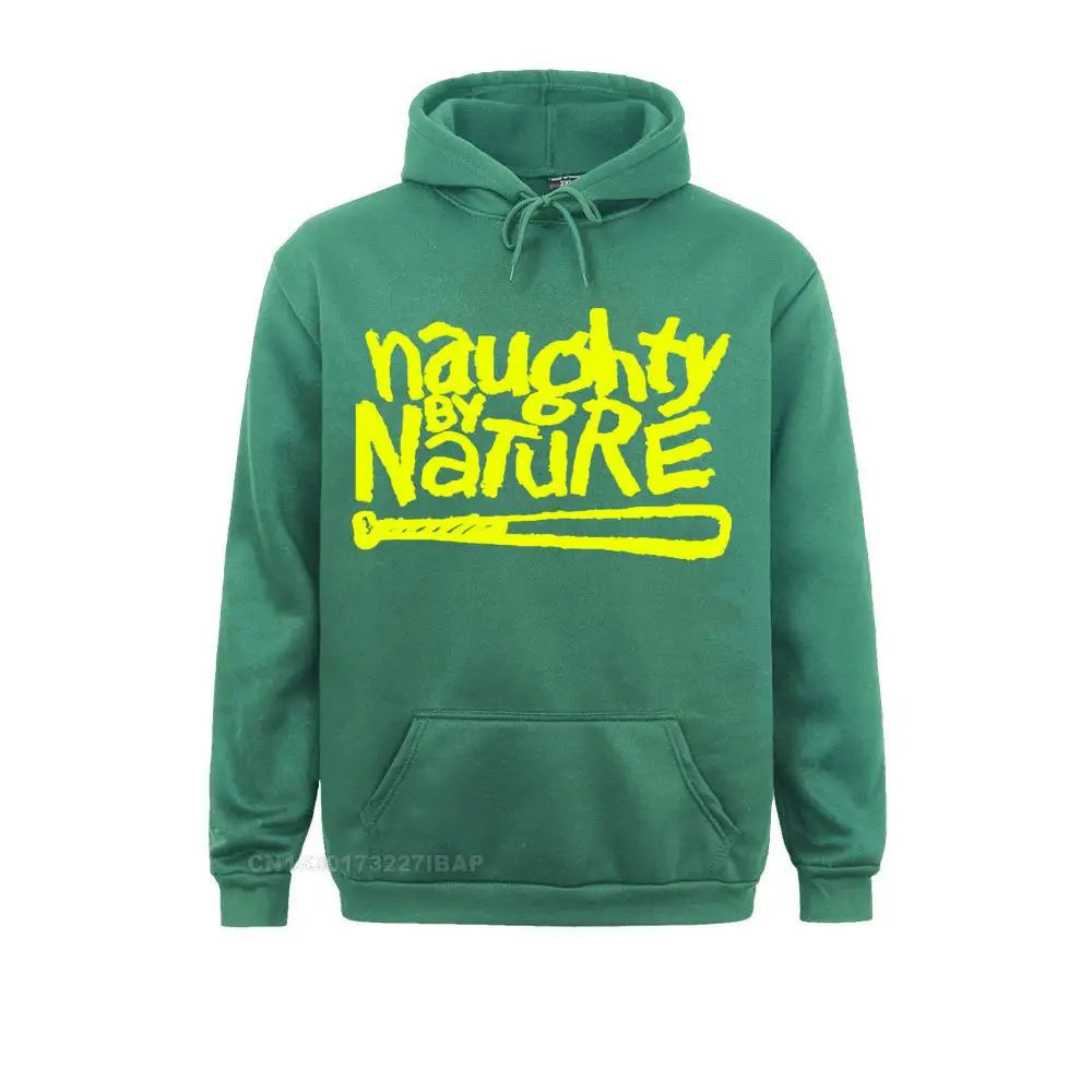 Naughty by Nature Hoodie – Old School 90s Rap Sweatshirt for Team Hoodie Streetwear-green-XXL-