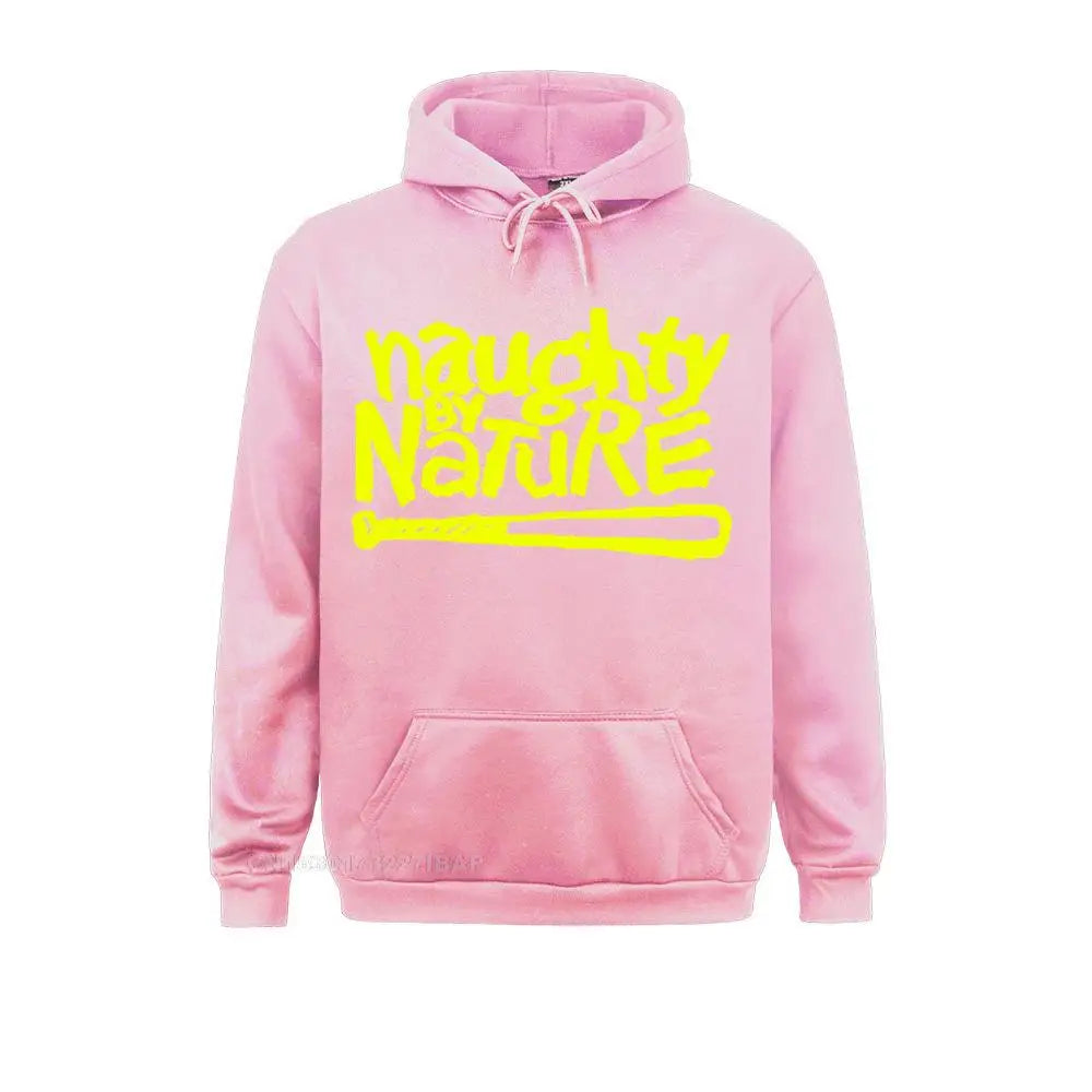 Naughty by Nature Hoodie – Old School 90s Rap Sweatshirt for Team Hoodie Streetwear-Pink-S-