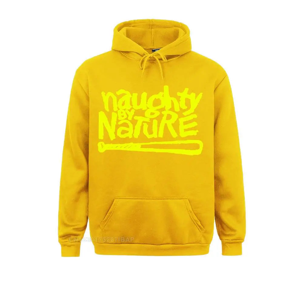 Naughty by Nature Hoodie – Old School 90s Rap Sweatshirt for Team Hoodie Streetwear-Yellow-S-