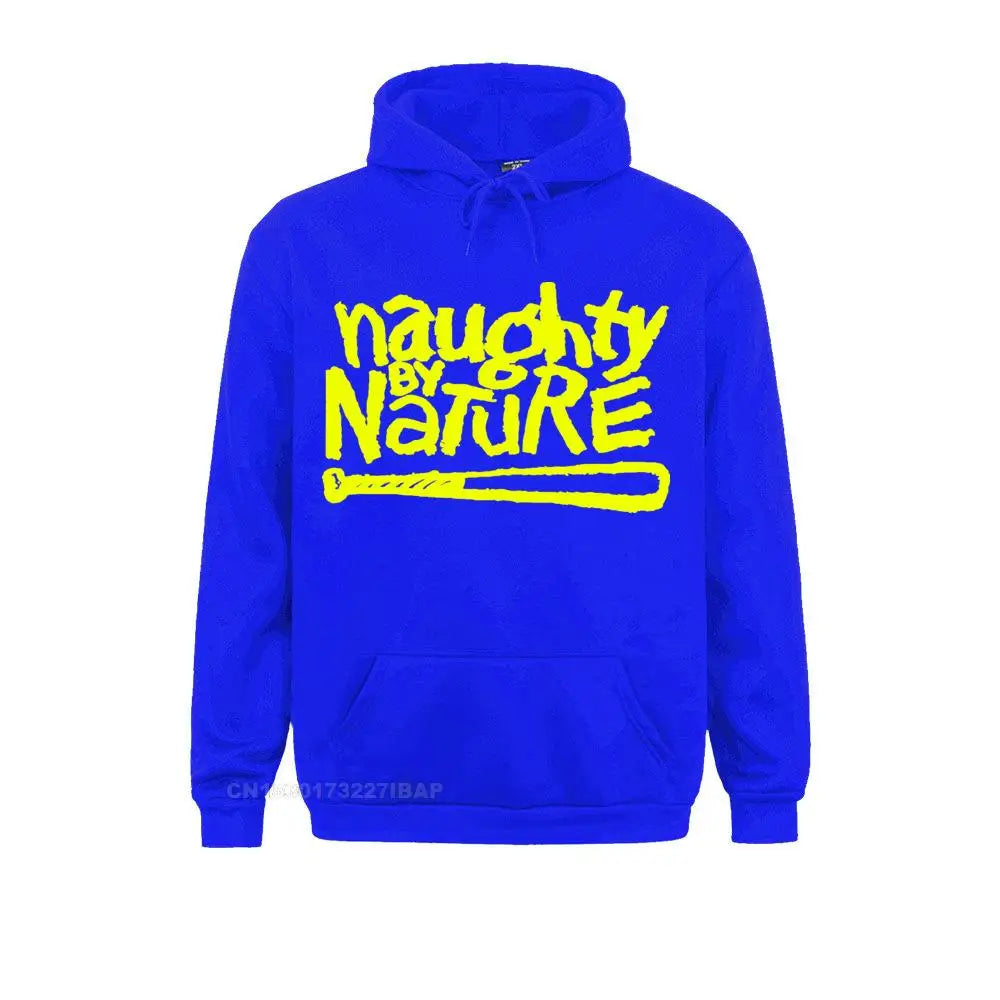 Naughty by Nature Hoodie – Old School 90s Rap Sweatshirt for Team Hoodie Streetwear-Blue-S-