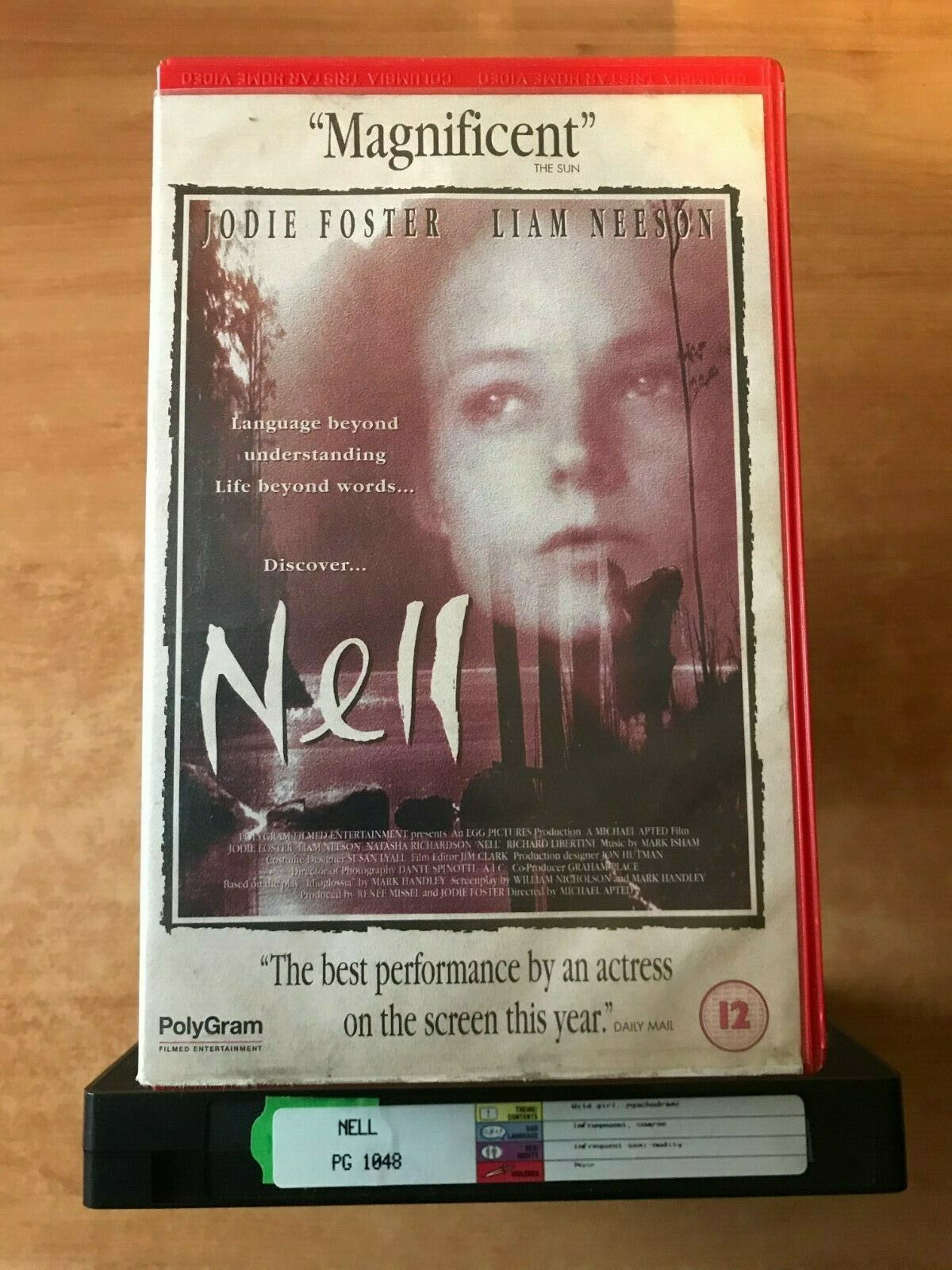 Nell (1994): Drama [Large Box] Rental - Jodie Foster / Liam Neeson - Pal VHS-