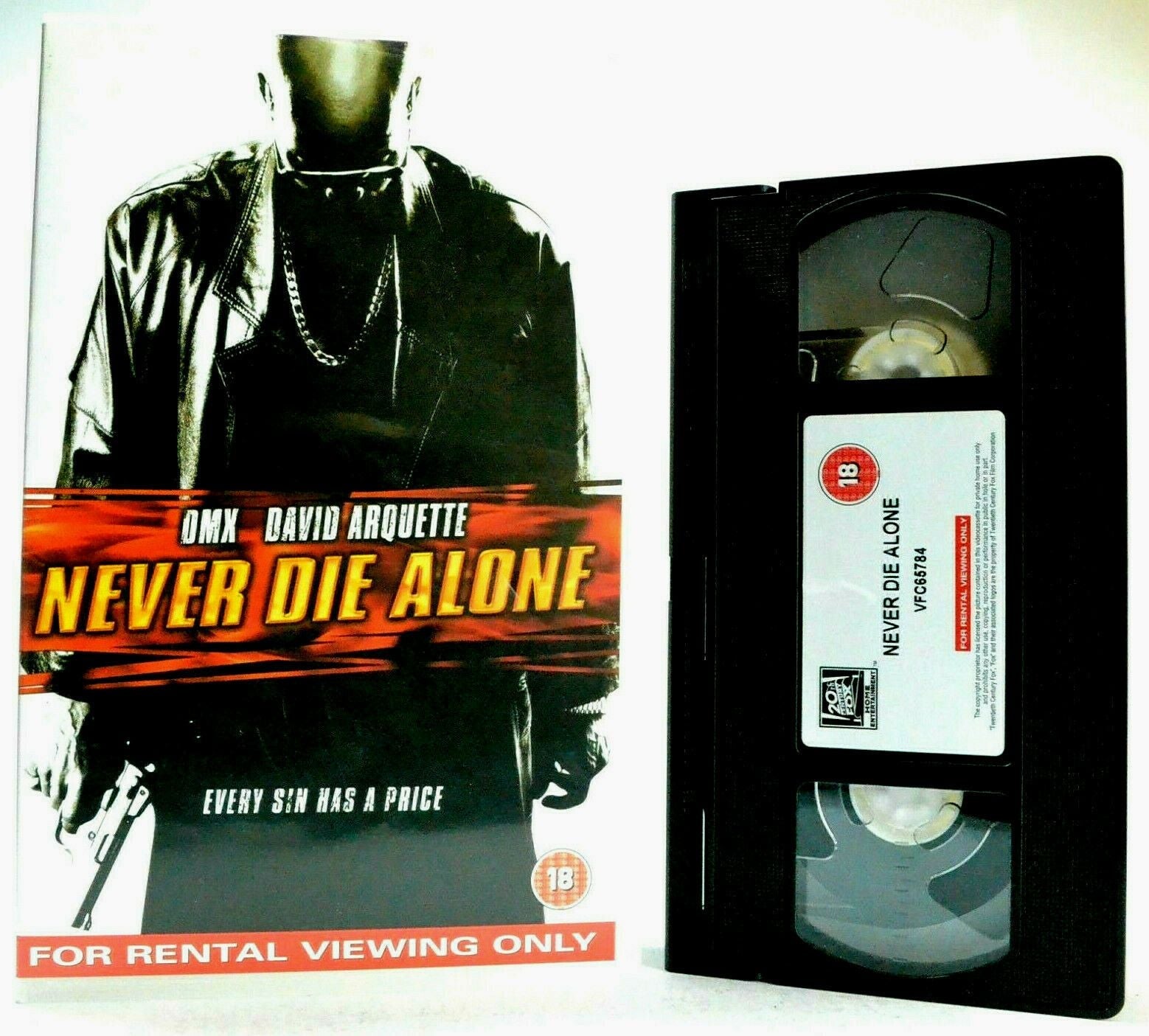 Never Die Alone. DMX Action - Ruthless Gangsters - Large Box - Ex-Rental - VHS-