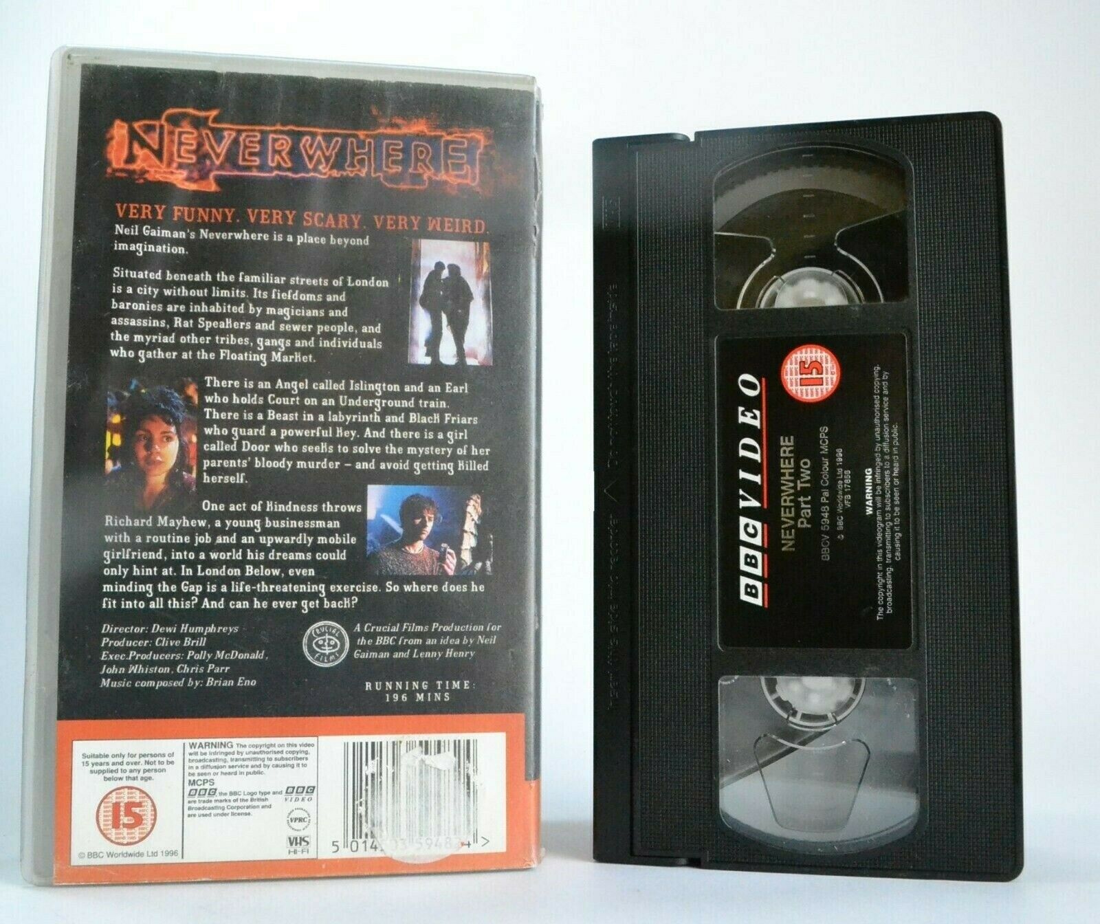 Neverwhere: By Neil Gaiman - Urban Fantasy - (1996) BBC Two Series - Pal VHS-