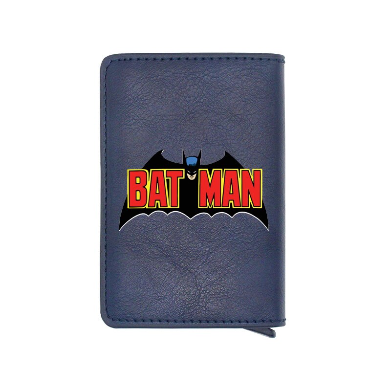 New Black Fashion Men Bat Hero Digital Printing Leather Card Holder Wallet-