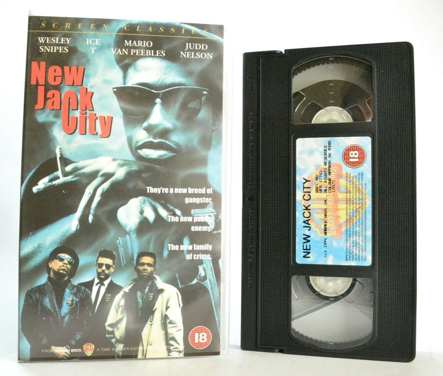 New Jack City: M. Van Peebles Film (1991) - Action/Thriller - W.Snipes - Pal VHS-