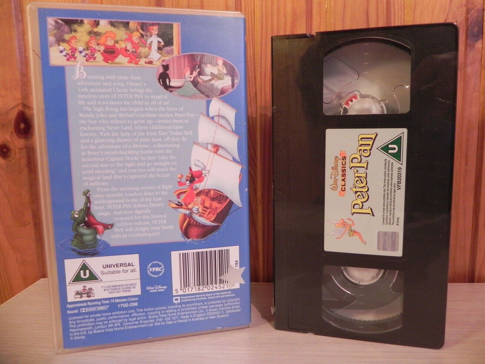 New - Peter Pan - Walt Disney Video - Classic - Still Sealed - 202452 - Pal VHS-