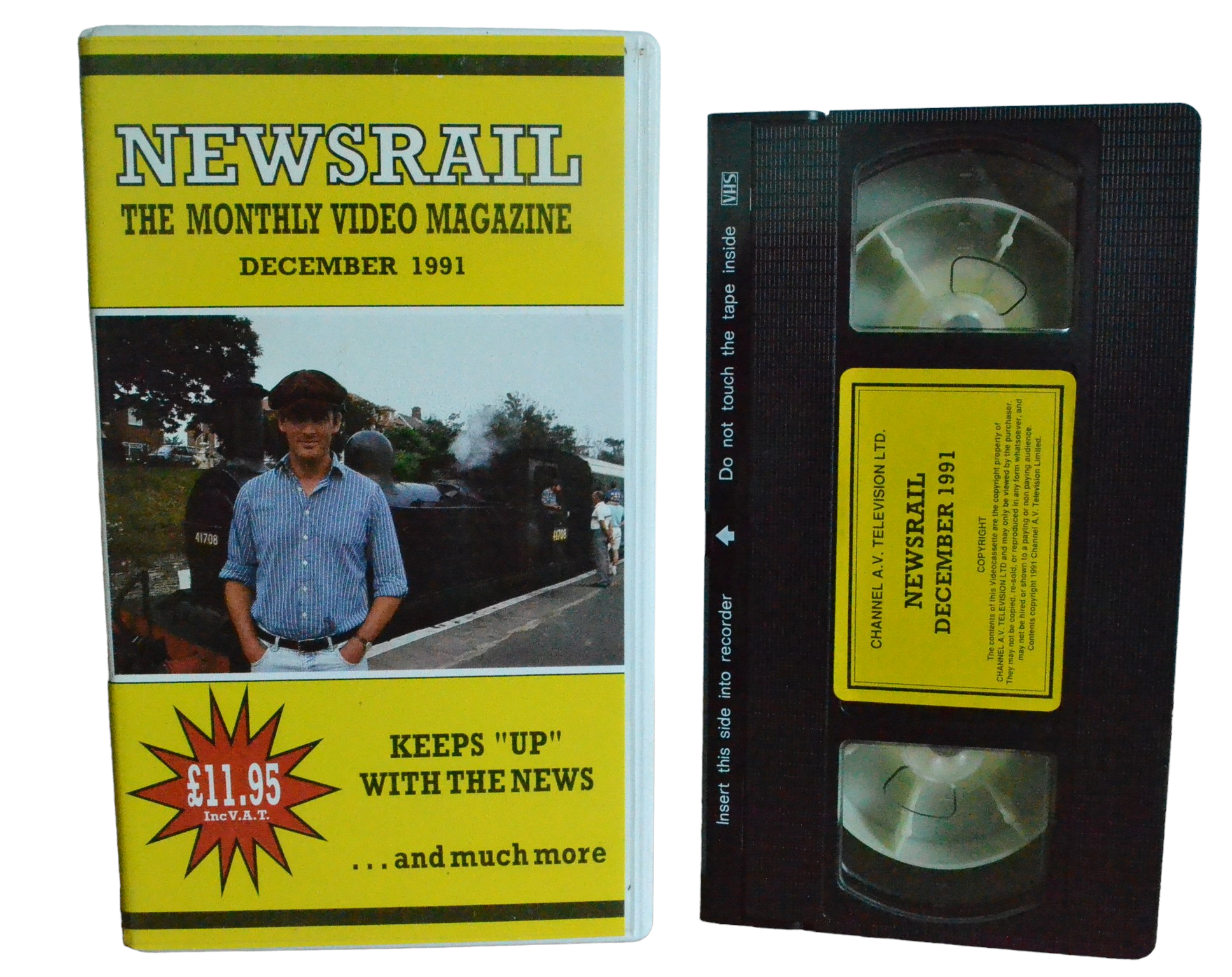 Newsrail December 1991 - Channel A.V. Television LTD. - Steam Trains - Pal - VHS-