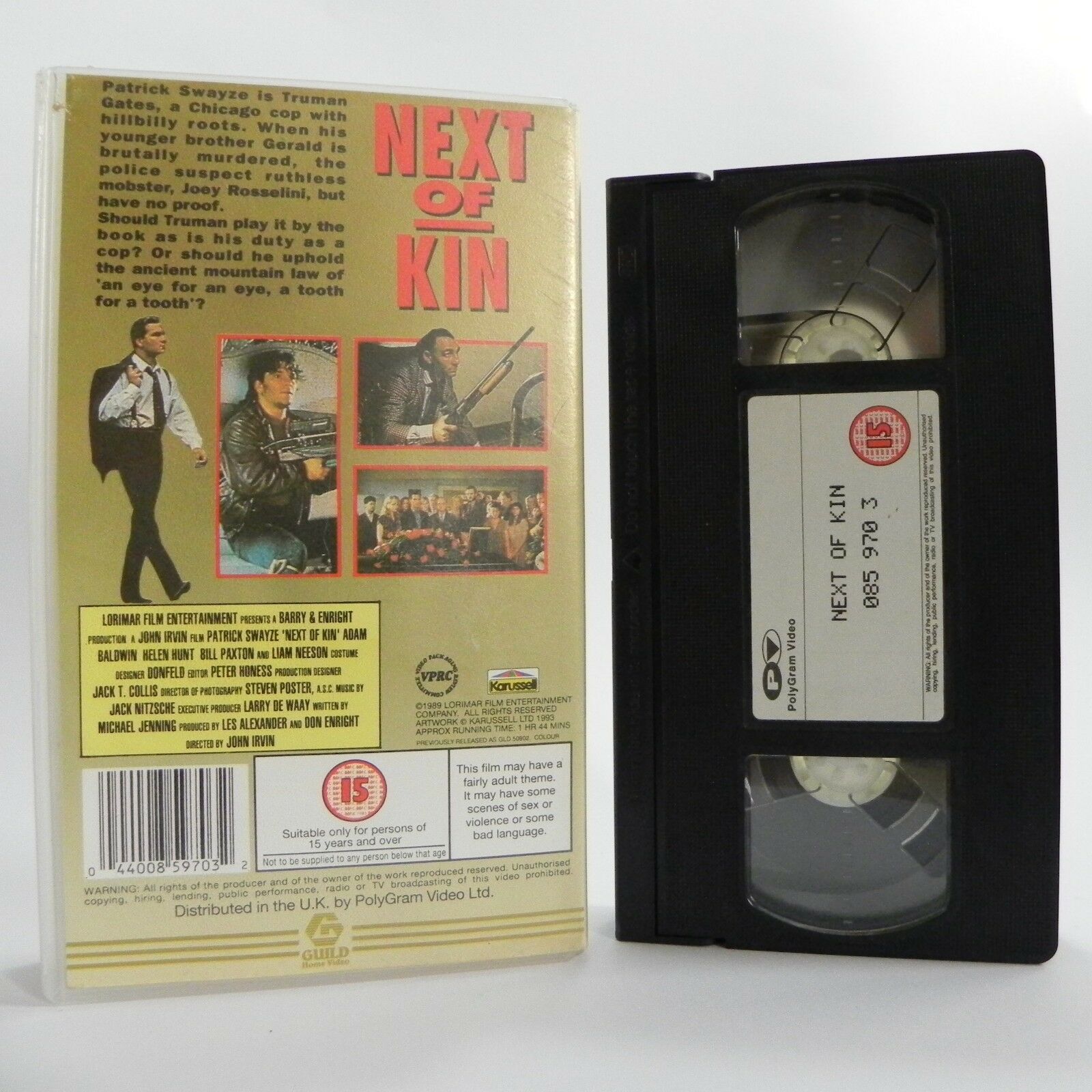 Next Of Kin: (1989) Guild Home - Action - Patrick Swayze/Helen Hunt - Pal VHS-