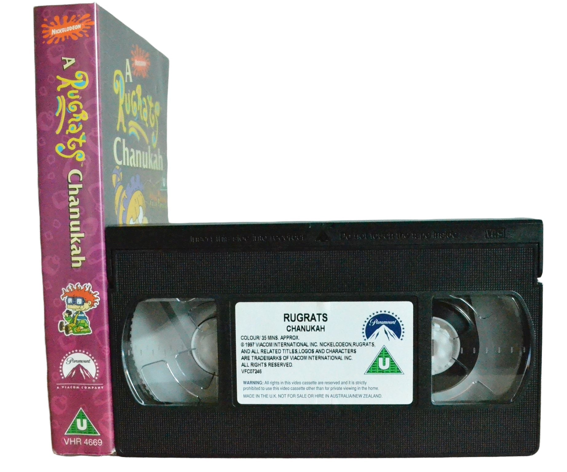 Nickelodeon A Rugrats: Chanukah - Paramount - Children's - Pal VHS-