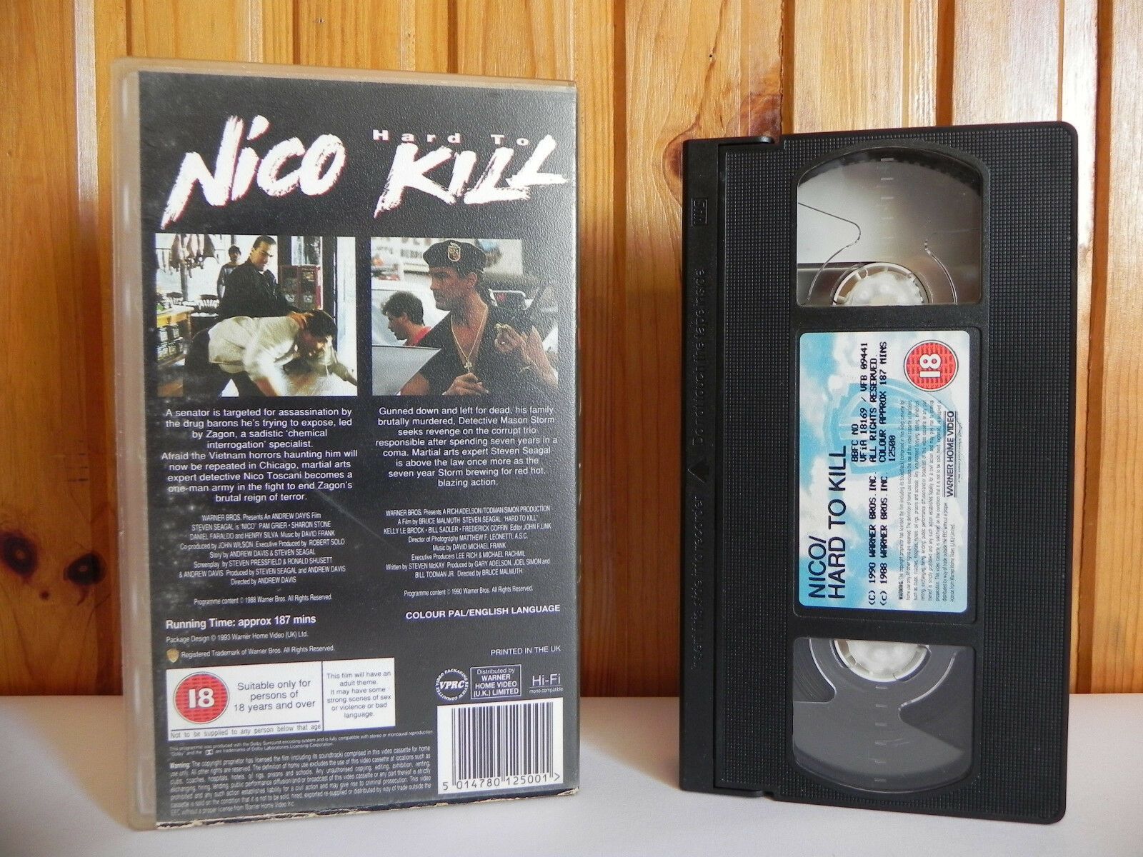 Nico & Hard To Kill - Double Movie Cassette - Warner - Steven Seagal - Pal VHS-