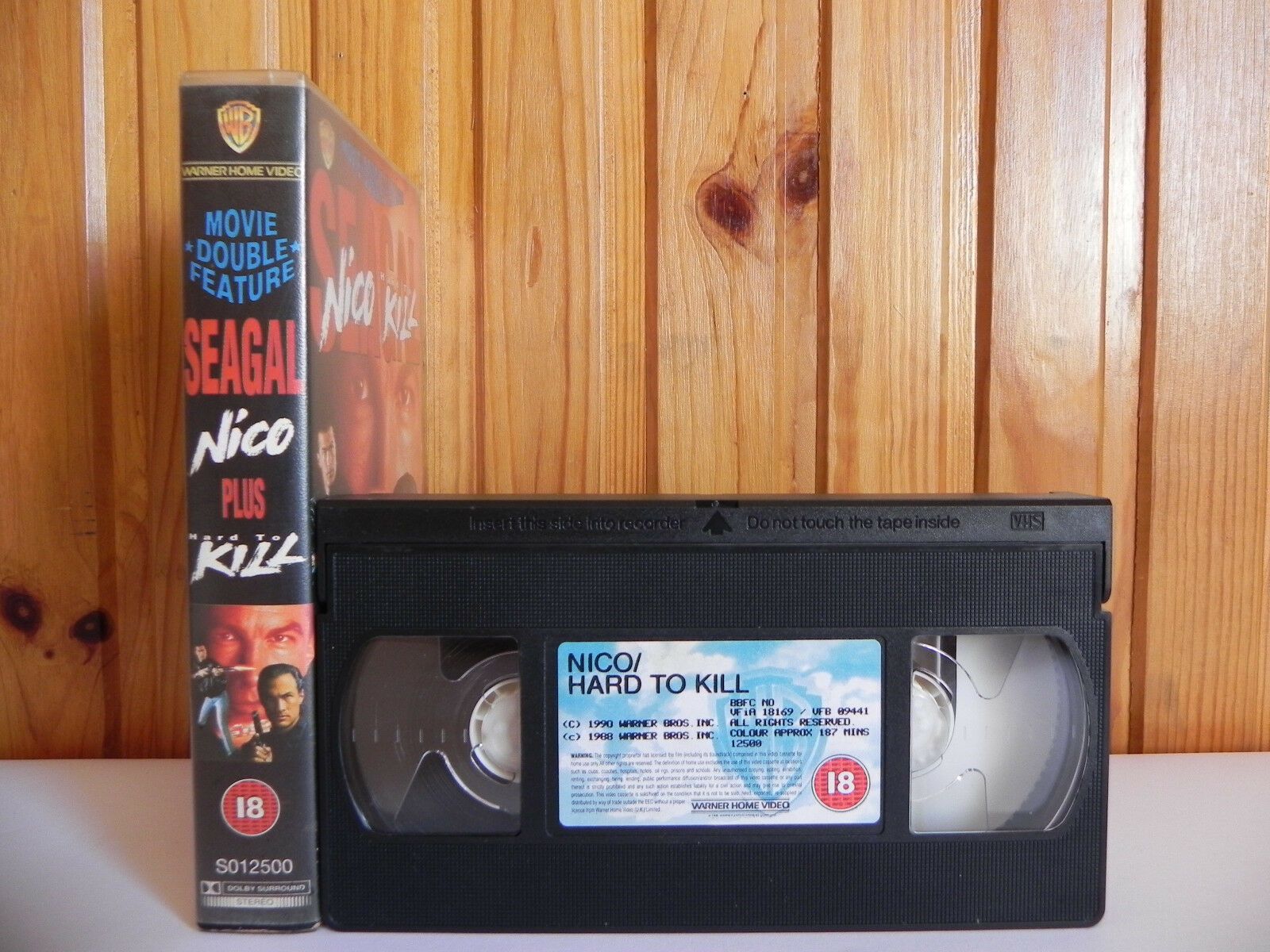 Nico & Hard To Kill - Double Movie Cassette - Warner - Steven Seagal - Pal VHS-