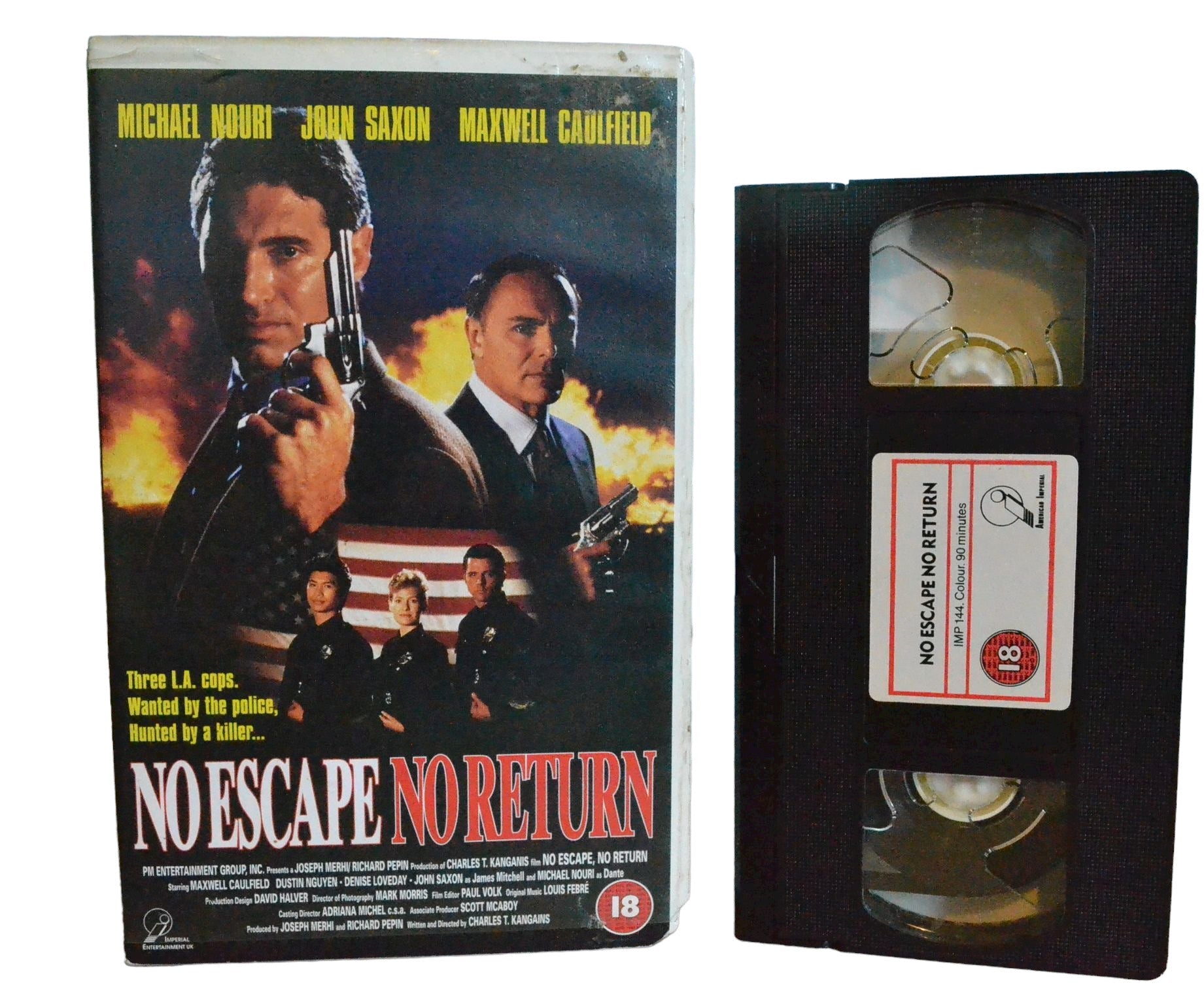 No Escape No Return - Maxwell Caulfield - Imperial Entertainment UK - Action - Large Box - Pal VHS-