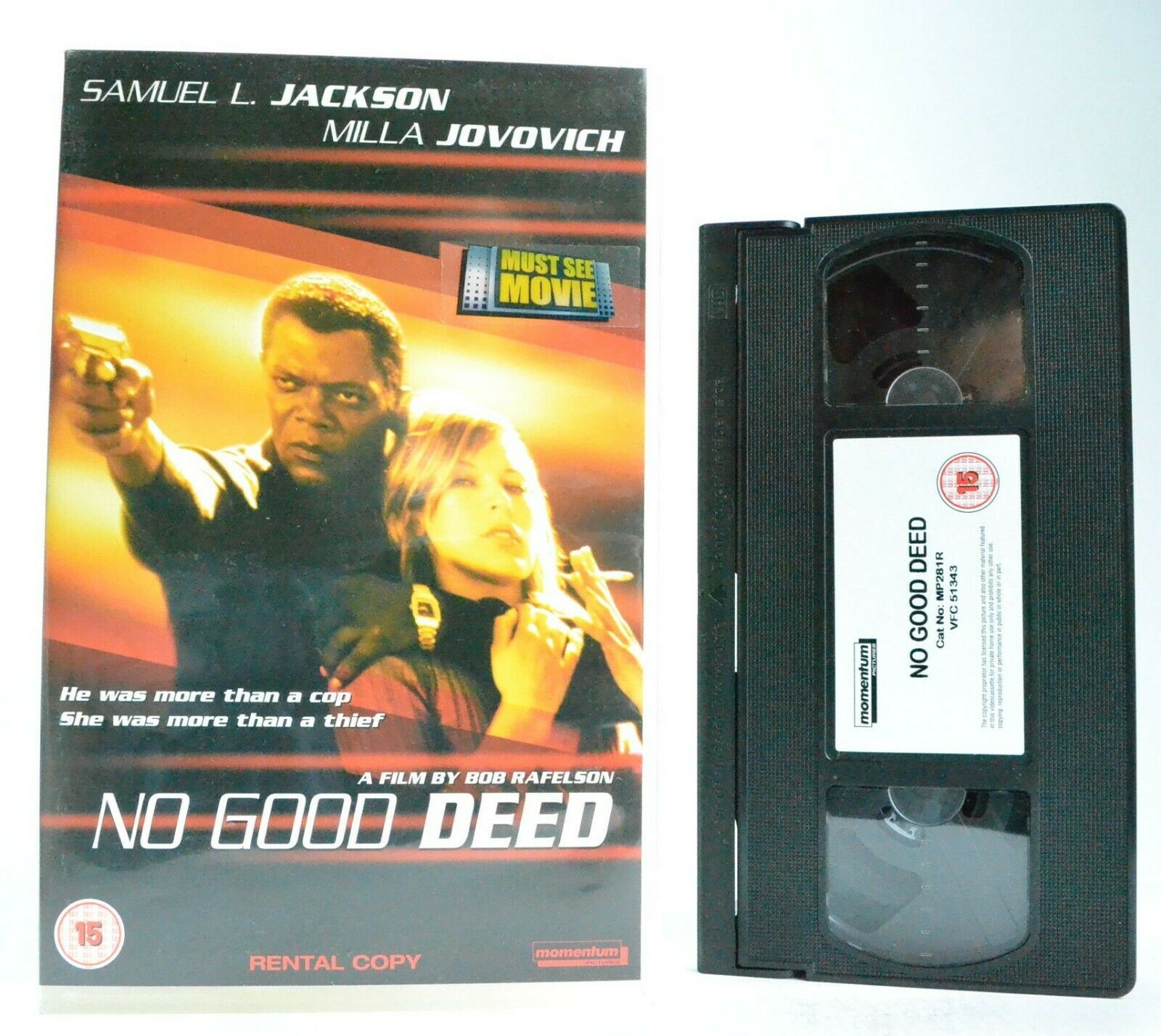 No Good Deed: S.L.Jackson/M.Jovovich - Action - Large Box - Ex-Rental - Pal VHS-