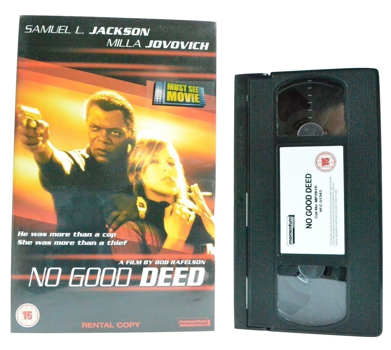 No Good Deed: S.L.Jackson/M.Jovovich - Action - Large Box - Ex-Rental - Pal VHS-