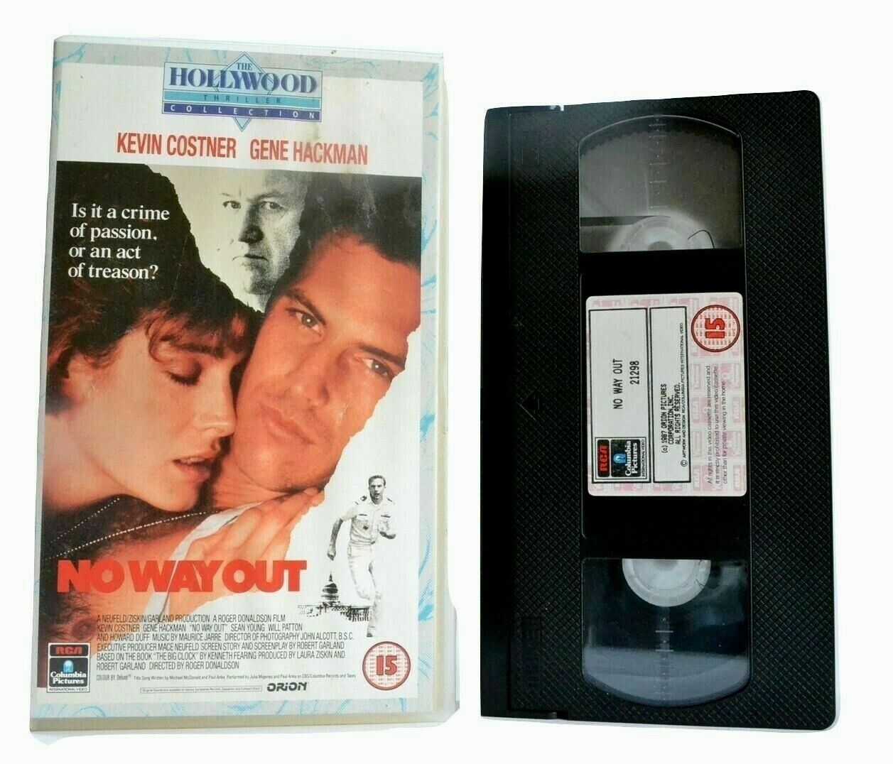 No Way Out (1987):Kenneth Fearing - Political Thriller - Kevin Costner - Pal VHS-