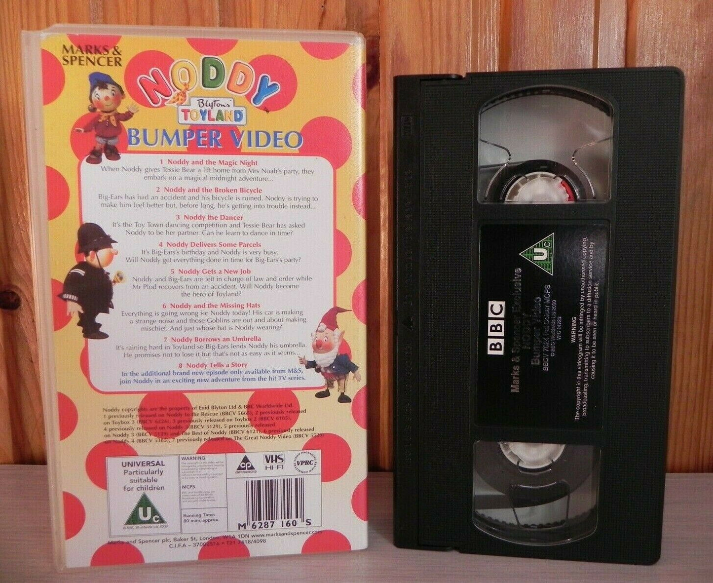 Noddy: Magic Night - Bumper Video - BBC Children's Series - Educational - Pal VHS-