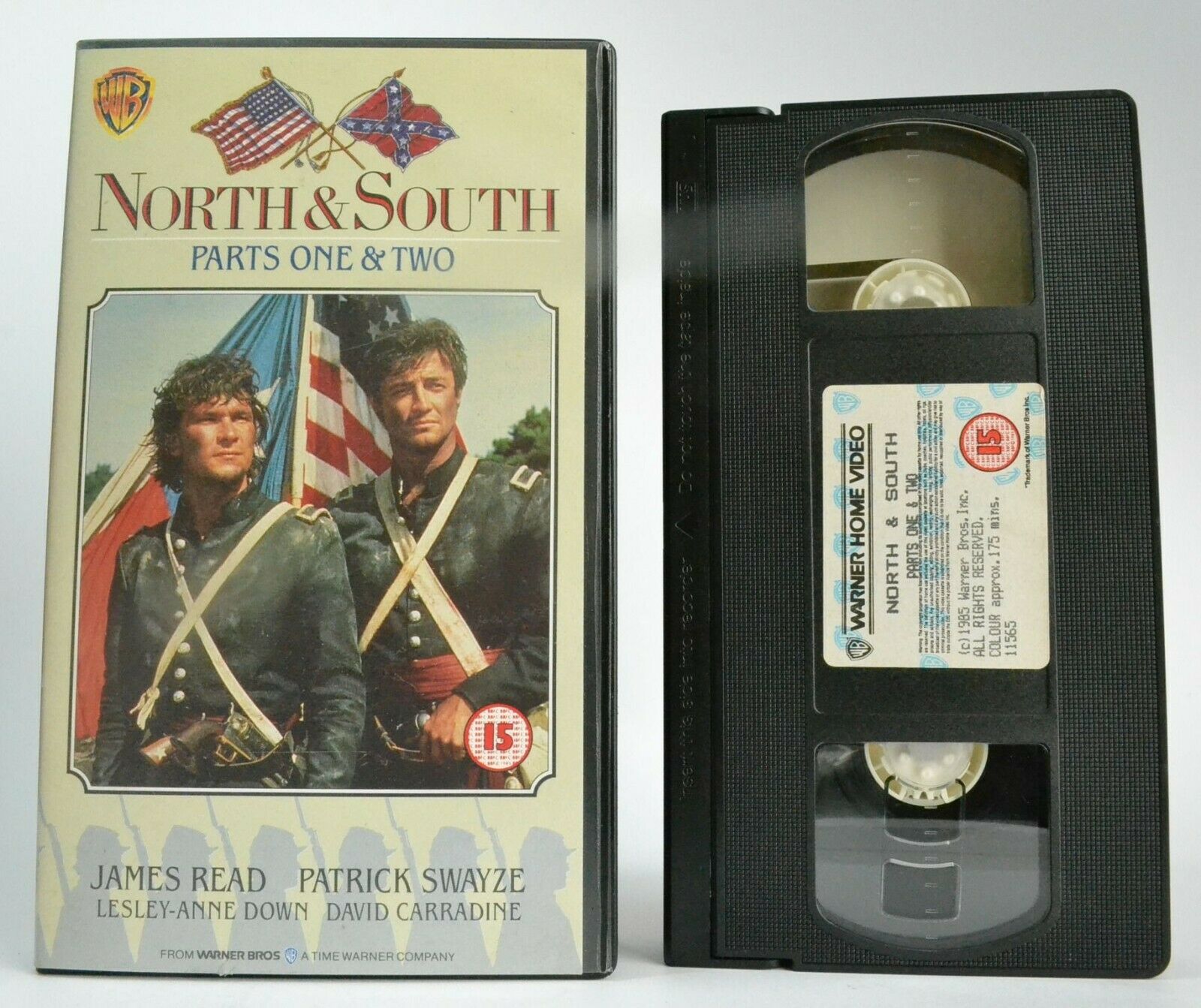 North & South (Parts 1/2) T.V. Mini-Series [War Drama] Patrick Swayze - Pal VHS-