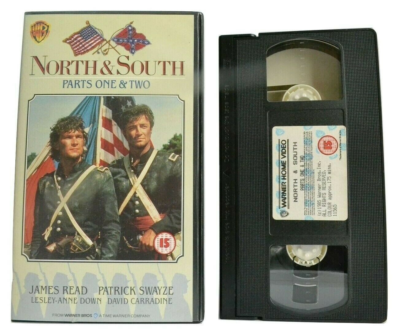 North & South (Parts 1/2) T.V. Mini-Series [War Drama] Patrick Swayze - Pal VHS-