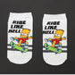 Novelty Simpsons Socks - Happy Cotton Style - Fun and Fashionable Gift for Women or Teens Retro Cartoon Lovers-1-one size-