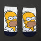 Novelty Simpsons Socks - Happy Cotton Style - Fun and Fashionable Gift for Women or Teens Retro Cartoon Lovers-4-one size-