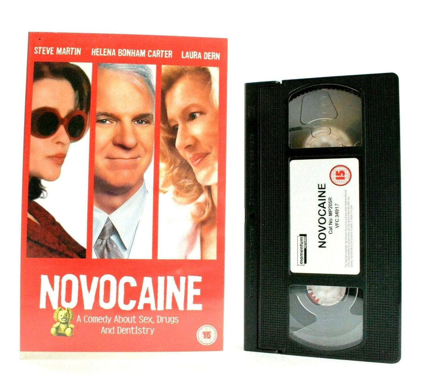 Novocaine: Steve Martin & Helena Bonham Carter - Black Comedy (2001) - Pal VHS-