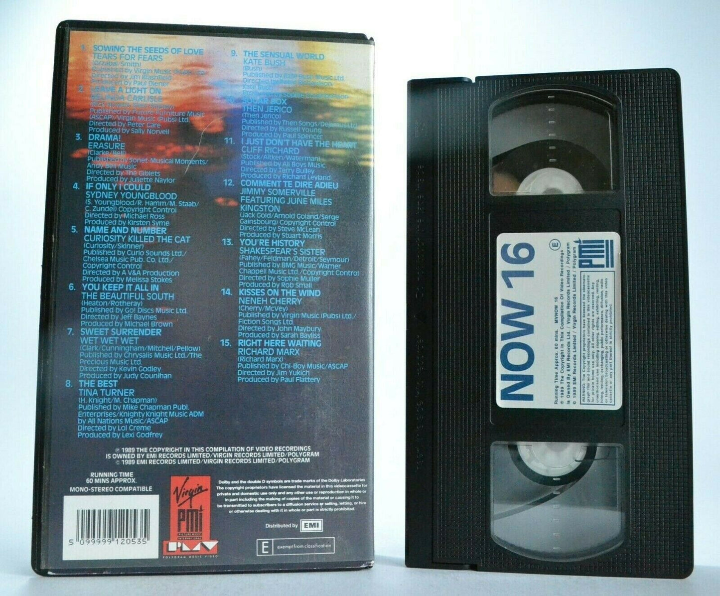 Now, That's I Call Music 16: Curiosity Killed The Cat - Tears For Fears - VHS-