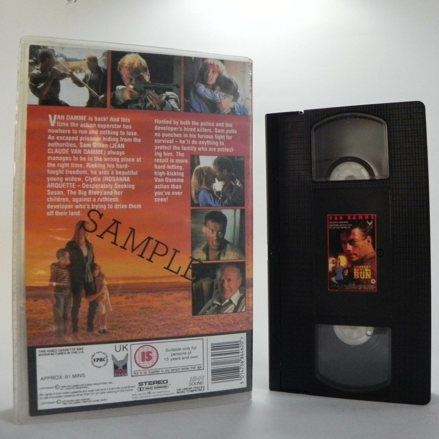 Nowhere To Run - 20/20 Vision - Large Box - Action - Jean-Claude Van Damme - VHS-