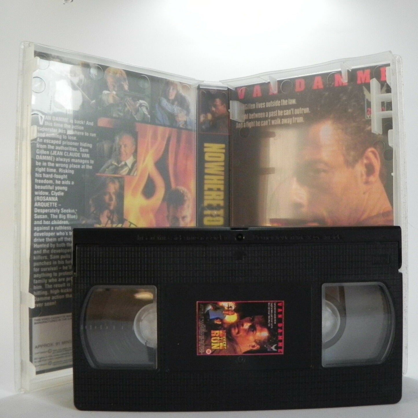 Nowhere To Run - 20/20 Vision - Large Box - Action - Jean-Claude Van Damme - VHS-