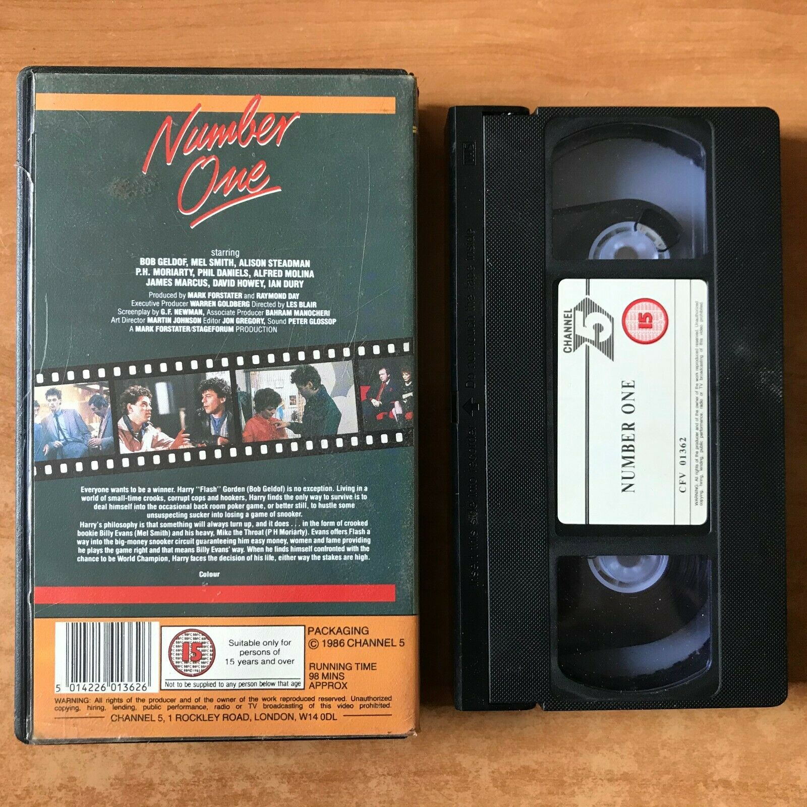 Number One; [Channel 5]: (1985) Made For TV - Drama - Bob Geldof - Pal VHS-