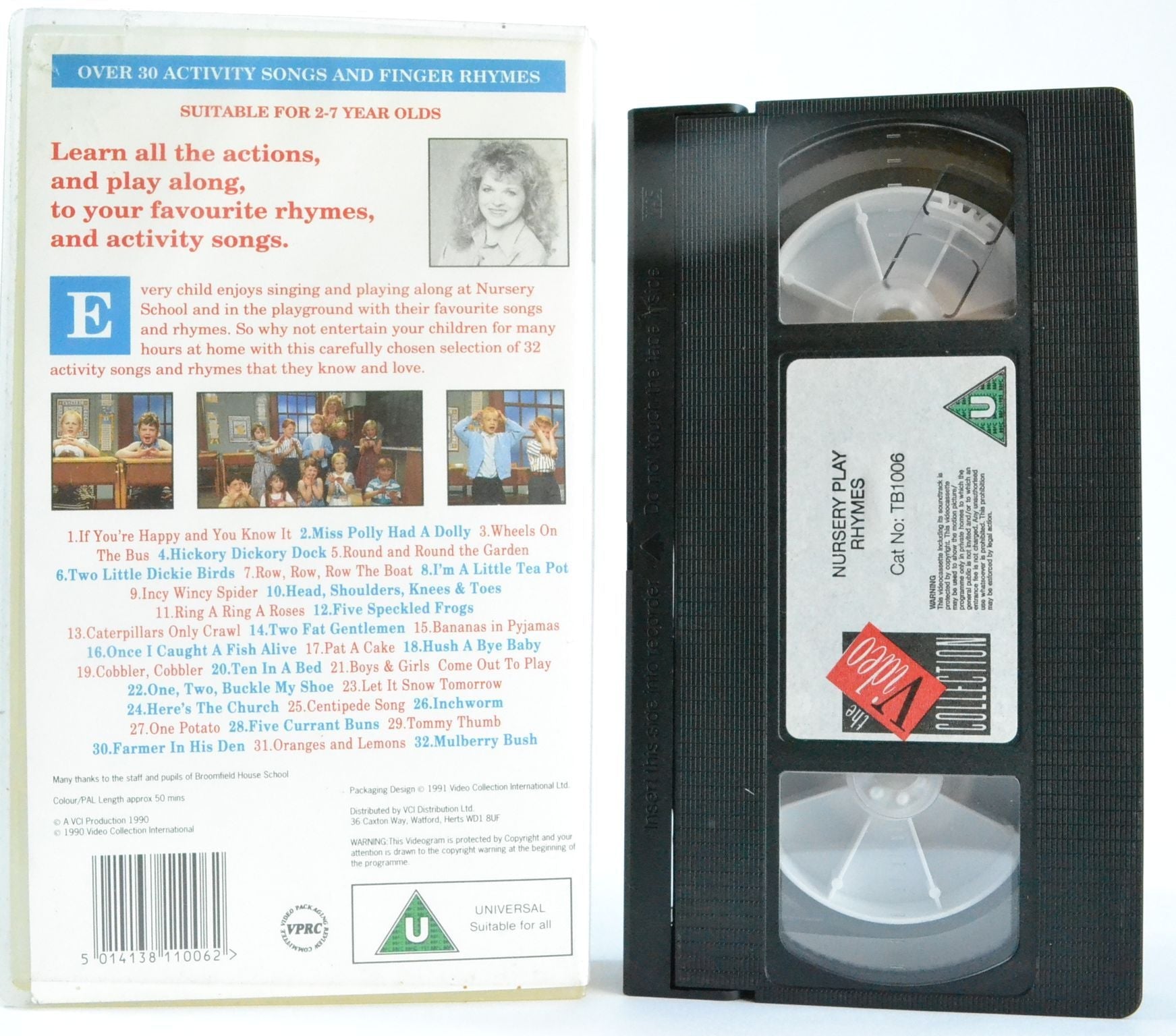 Nursery Play Rhymes: Elizabeth Watts [30 Activities On 1 Tape] Children 2-7 - VHS-