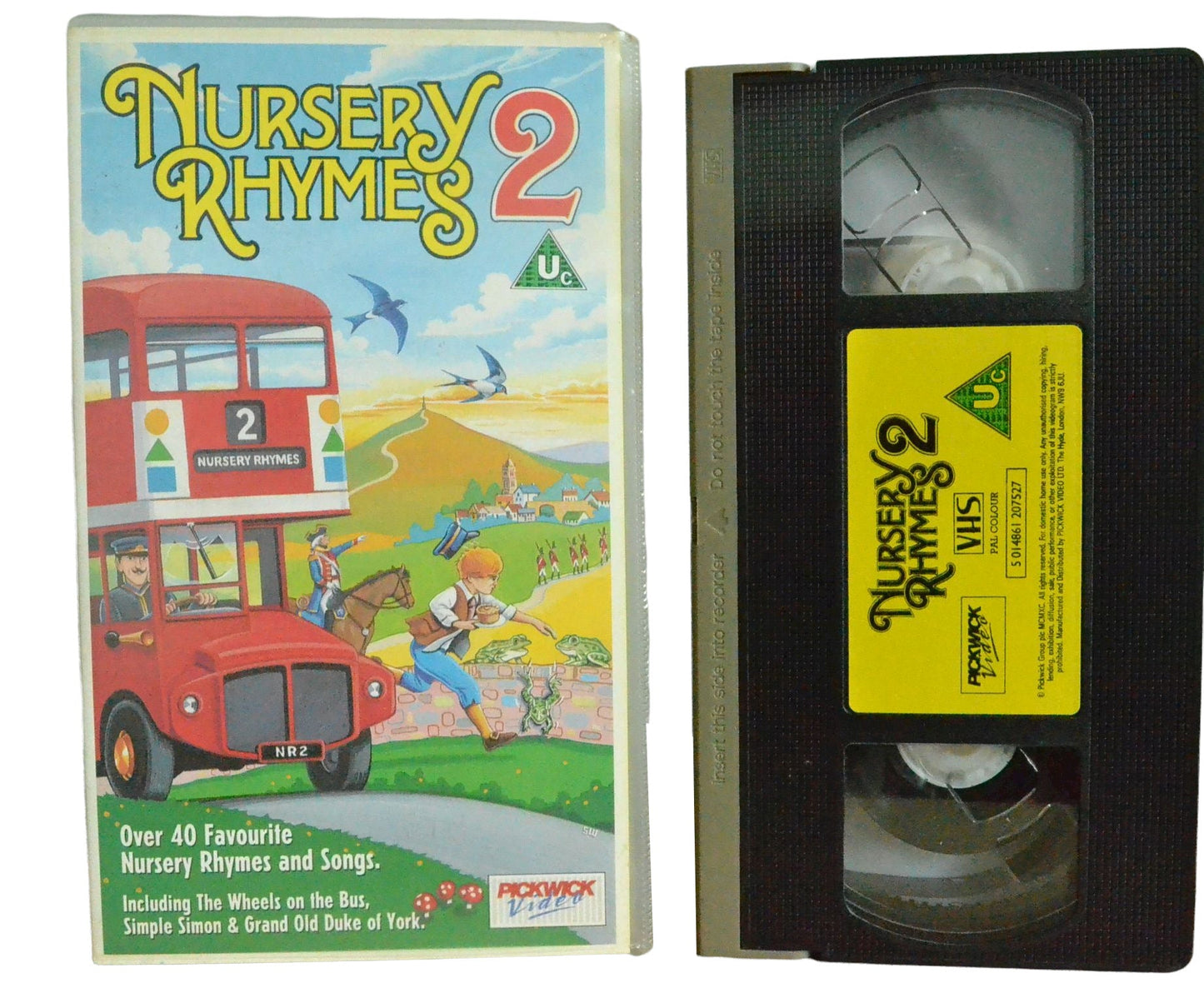 Nursery Rhymes 2 (Over 40 Favourite Nursery Rhymes and Songs) - Pickwick Video - Children's - Pal VHS-