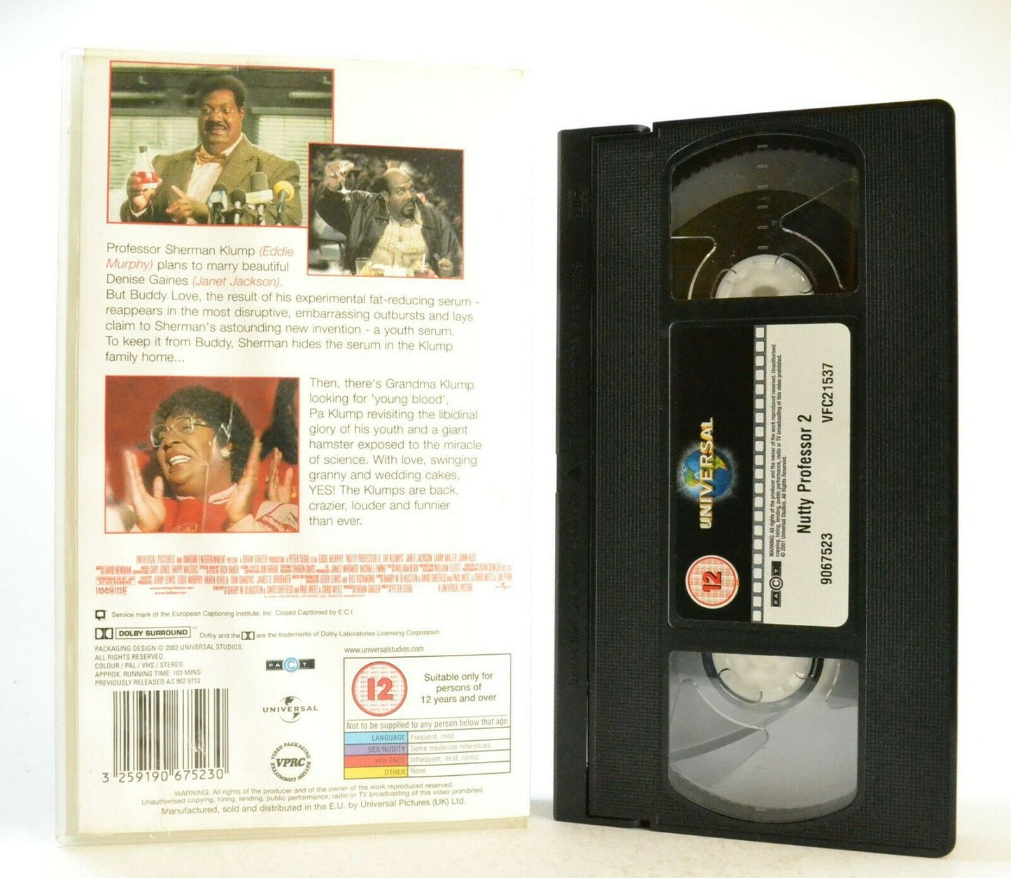 Nutty Professor 2: The Klumps - Comedy (2000) - Eddie Murphy/Janet Jackson - VHS-