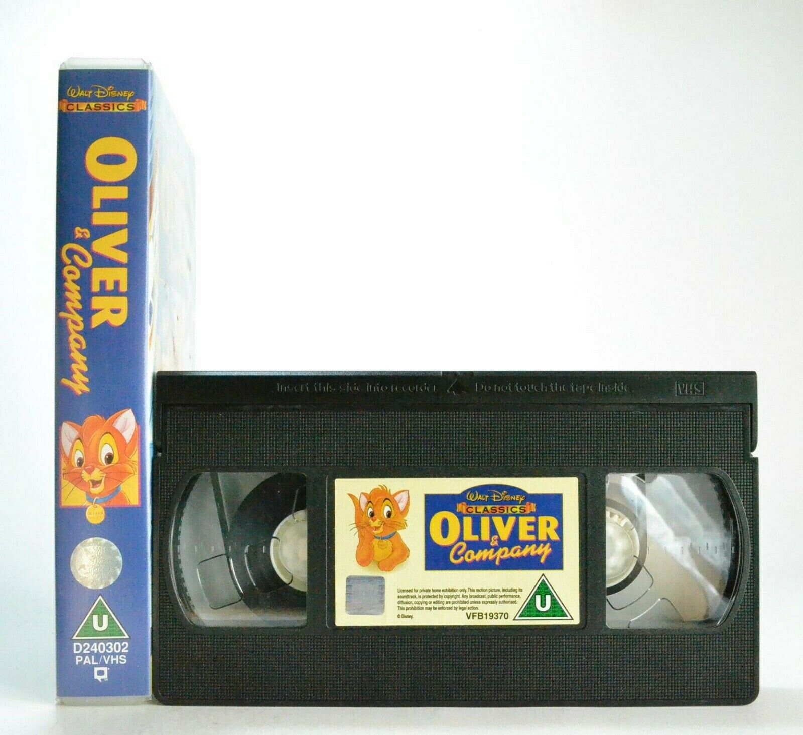 OLIVER AND COMPANY - WALT DISNEY CLASSIC - CHILDREN'S VIDEO - KIDS - PAL VHS-