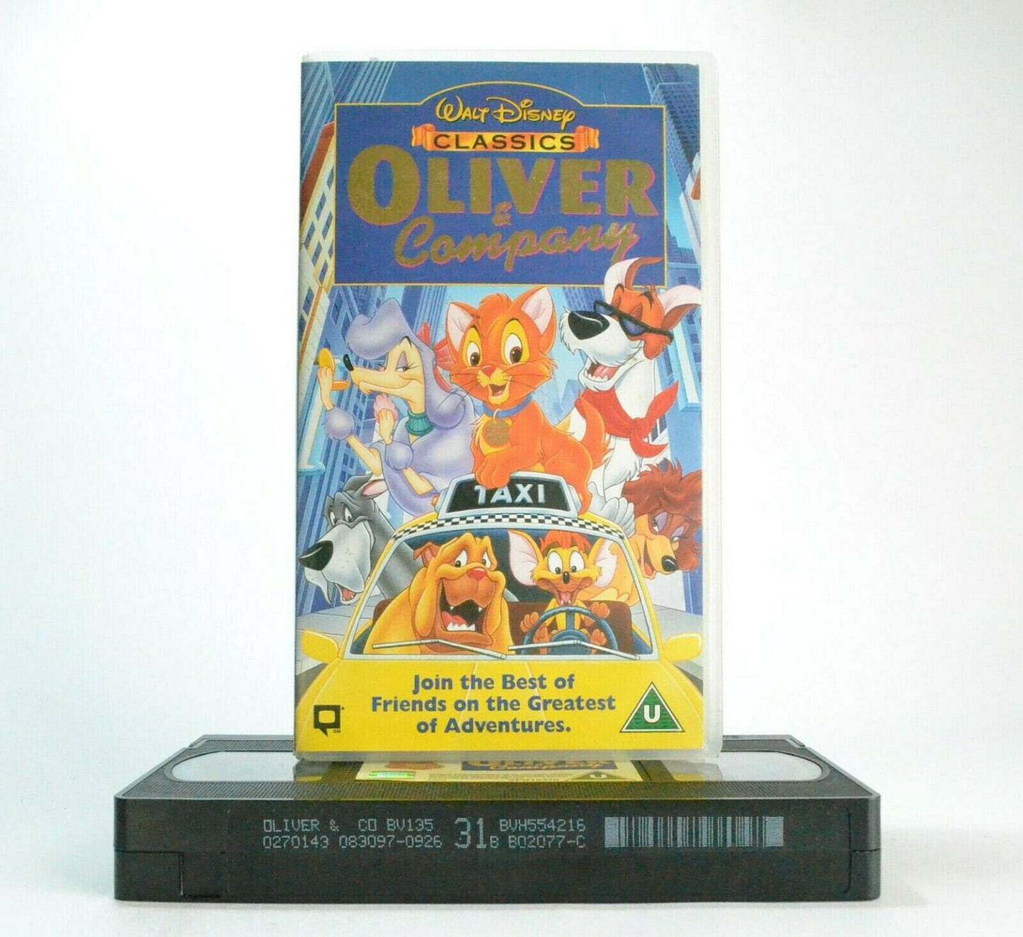 OLIVER AND COMPANY - WALT DISNEY CLASSIC - CHILDREN'S VIDEO - KIDS - PAL VHS-