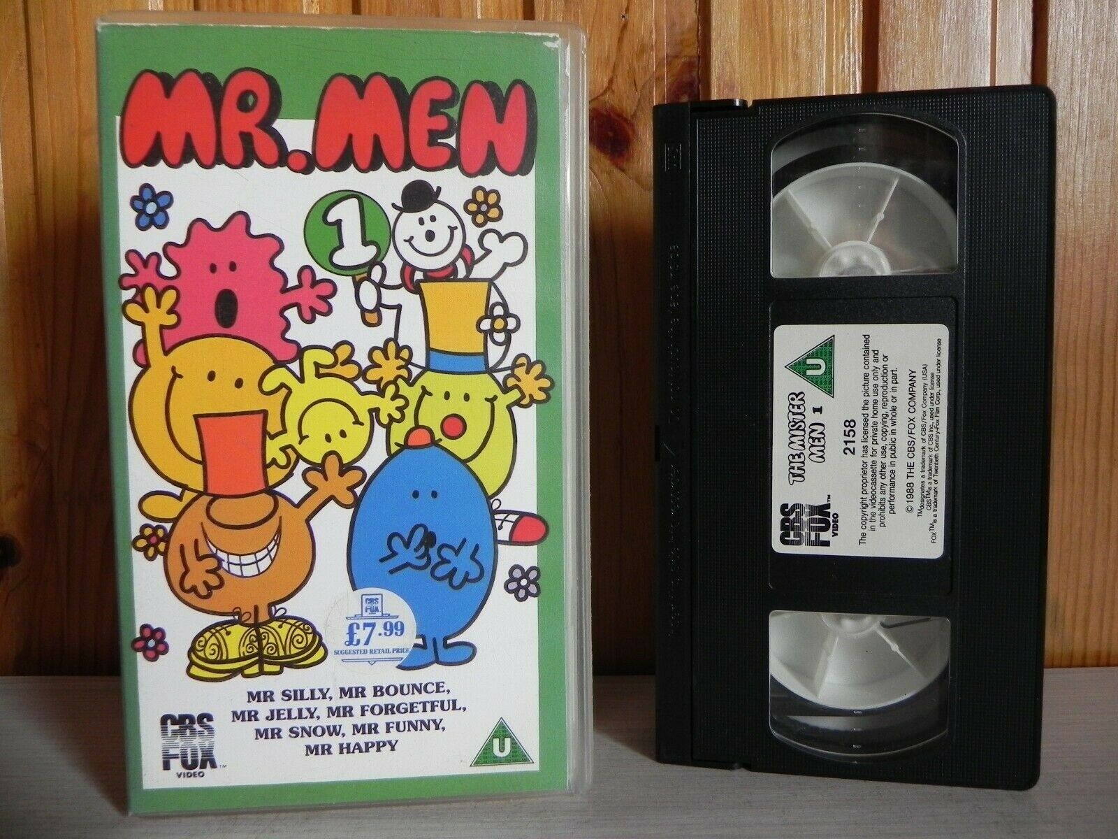 ORIGINAL RELEASE - MR.MEN 1 - CBS FOX - 1988 VIDEO - 2158 - 53 MINS - VHS-