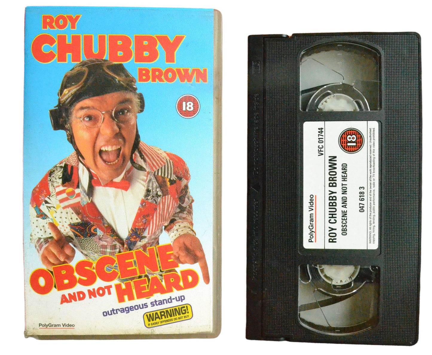 Obsene And Not Heard (Outrageous Stand-Up) - Roy Chubby Brown - Polygram Video - Vintage - Pal VHS-