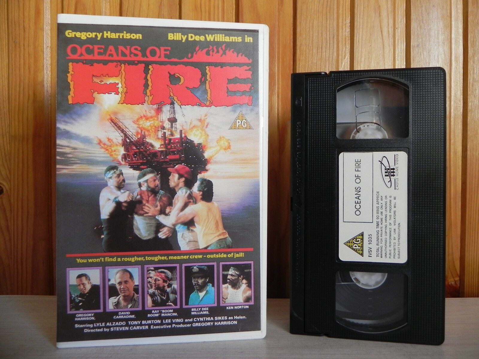 Oceans Of Fire - Pre-Cert - David Carradine - Billy Dee Williams - Pal VHS-