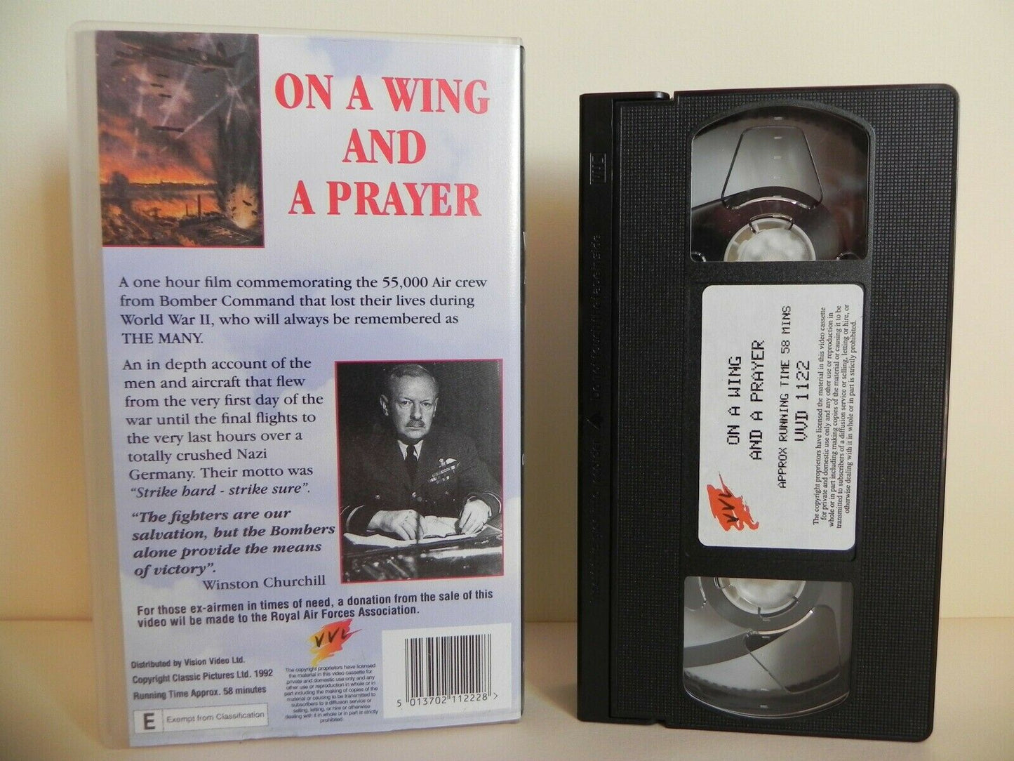 On A Wing And A Prayer - Classic Pictures - Brave Aircrew - World War Two - VHS-