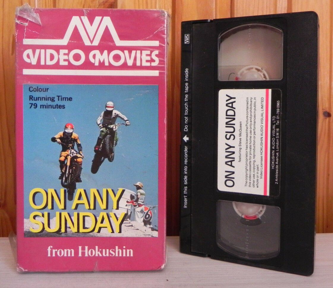 On Any Sunday - Steve McQueen - Hokushin - Full Carton - Pre Cert - Pal VHS-