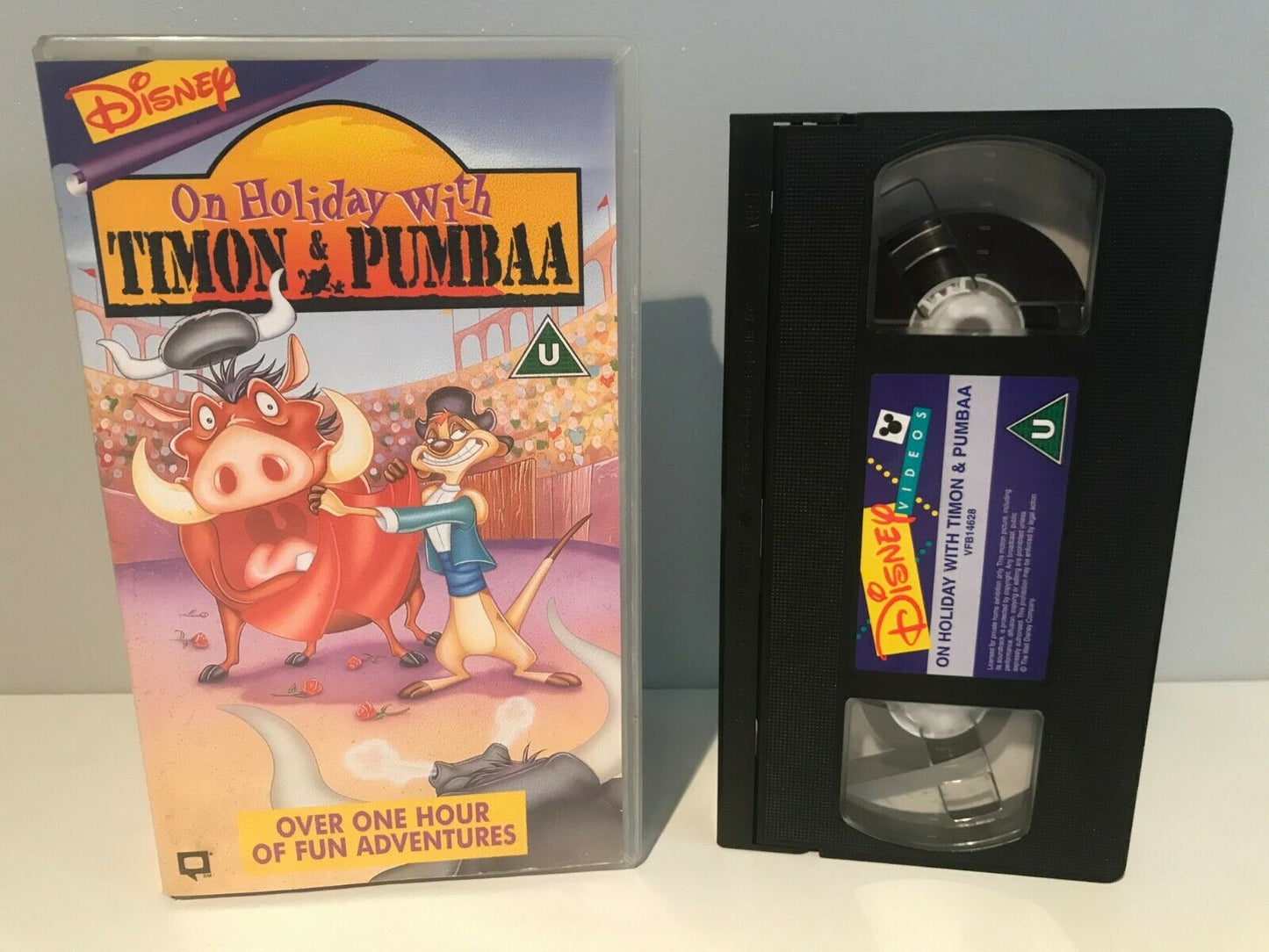 On Holiday With Timon And Pumba [Lion King] Disney - Animated - Kids - Pal VHS-