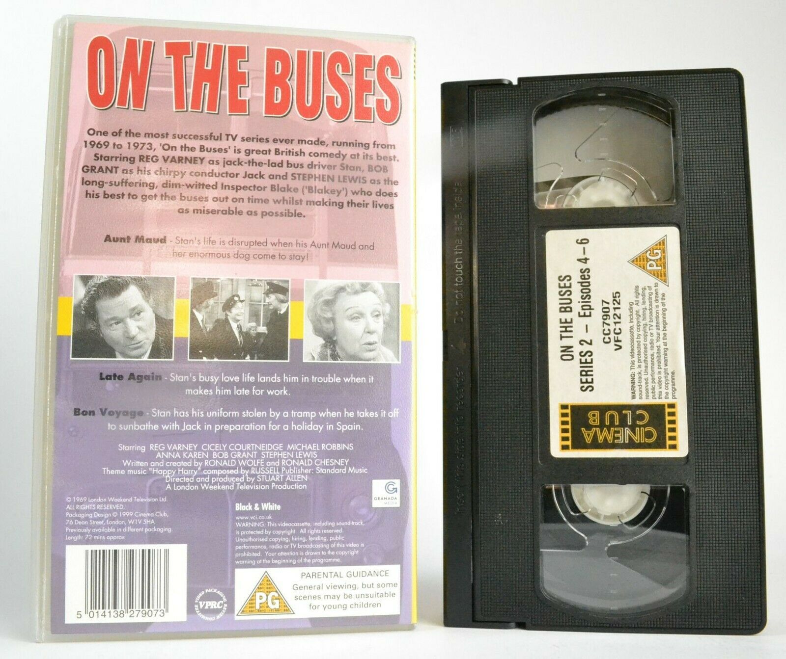 On The Buses (Series 2, Ep.4-6) - 'Bon Voyage' - TV Comedy - Bob Grant - Pal VHS-