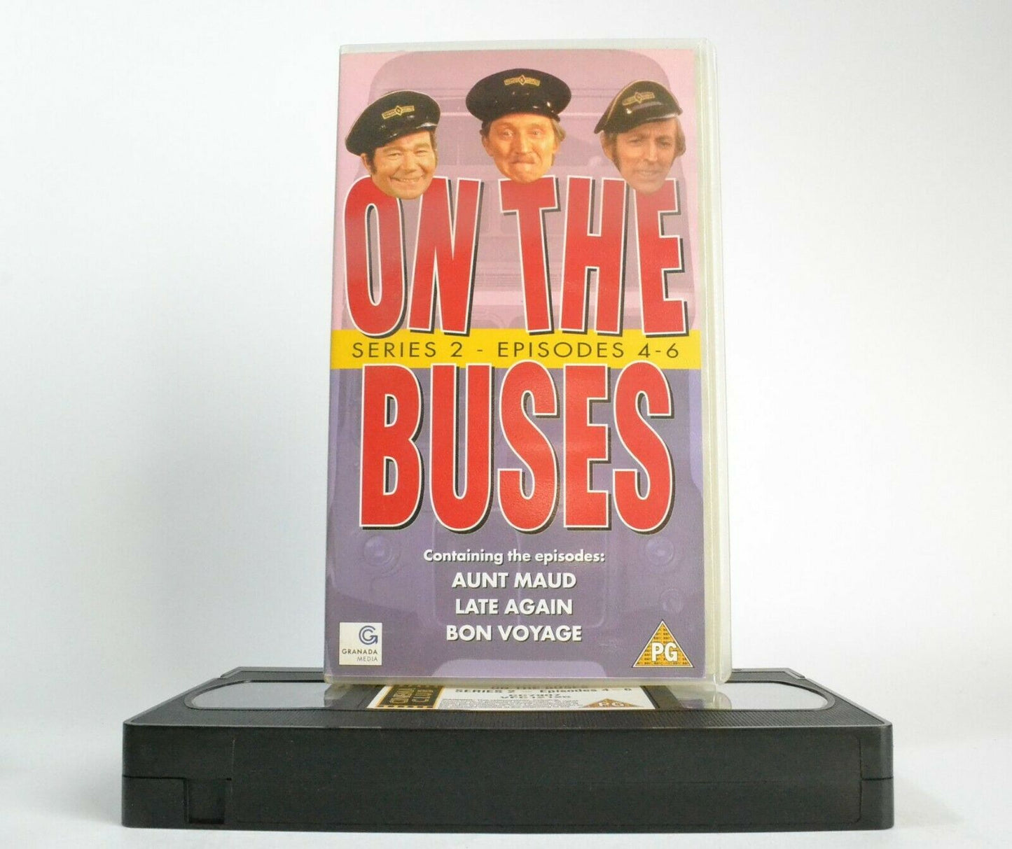 On The Buses (Series 2, Ep.4-6) - 'Bon Voyage' - TV Comedy - Bob Grant - Pal VHS-